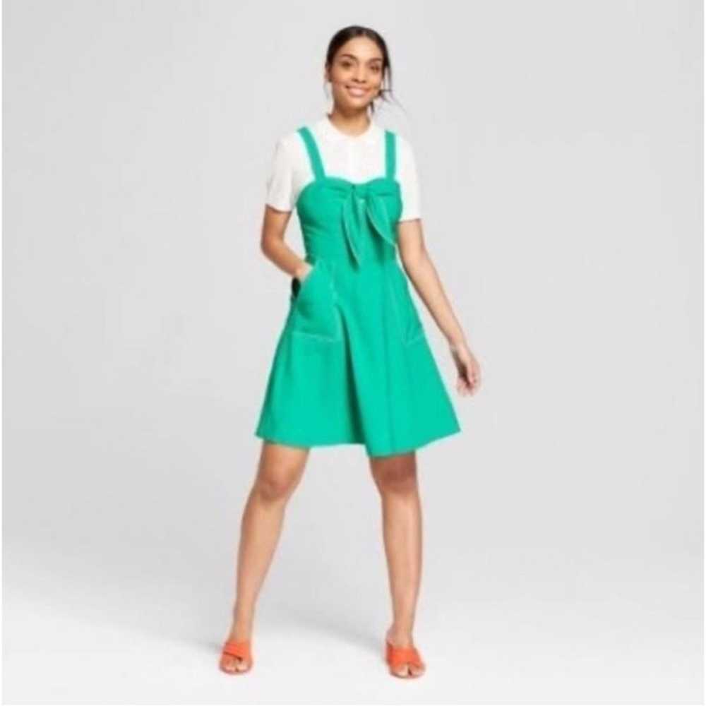 Level Eight women’s green sailor nautical sleeveless tie front dress size S~M
